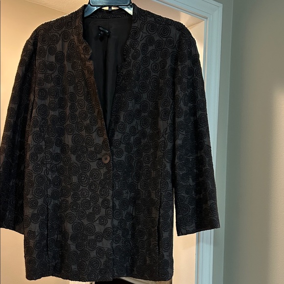 Eileen Fisher Silk Textured  Brown Jacket - Picture 1 of 7